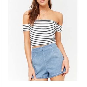 Off shoulder crop top